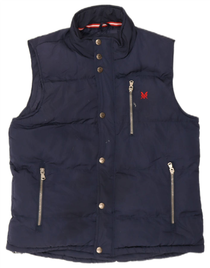 Crew Clothing Mens Padded Gilet UK 38 Medium Navy Blue Polyester