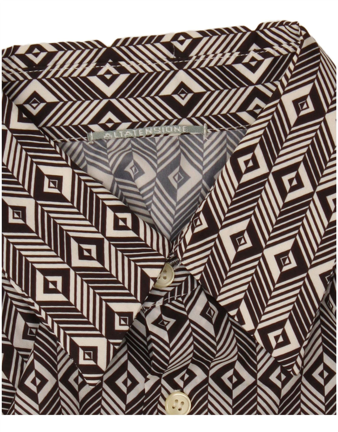 ALTATENSIONE Mens Shirt Medium Black Geometric