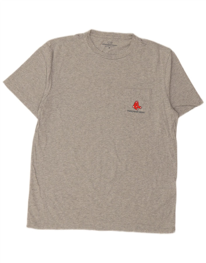 Vineyard Vines Mens Graphic T-Shirt Top Medium Grey Cotton