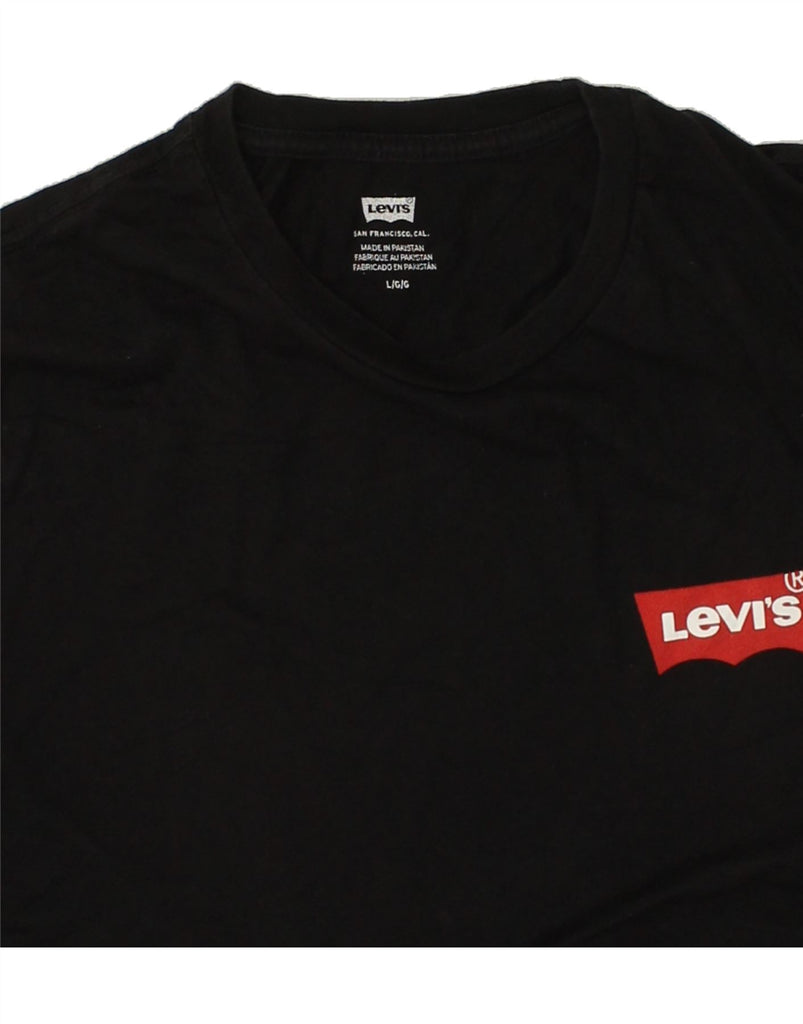 LEVI'S Mens T-Shirt Top Large Black Cotton | Vintage Levi's | Thrift | Second-Hand Levi's | Used Clothing | Messina Hembry 