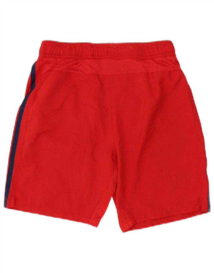 NIKE Boys Barcelona Sport Shorts 10-11 Years Medium Red Striped Polyester