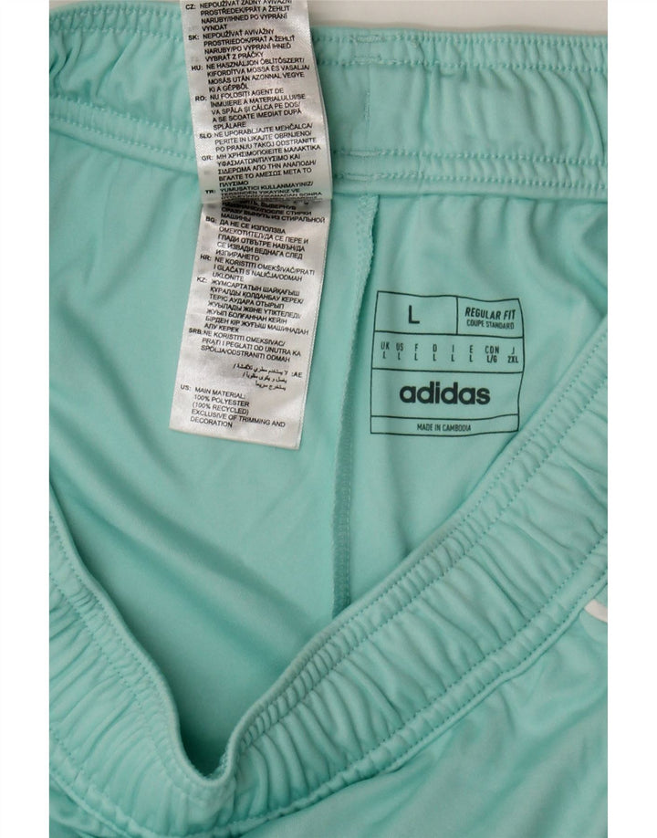 Adidas Mens Aeroready Regular Fit Sport Shorts Large Turquoise Polyester