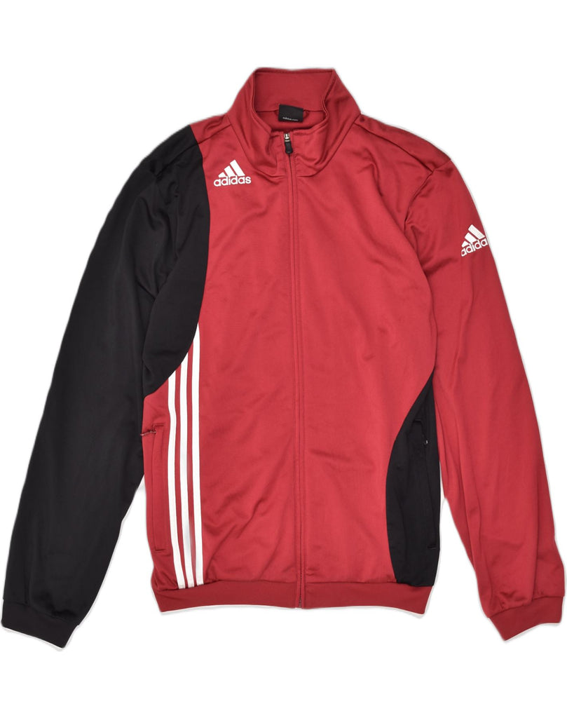 ADIDAS Mens Tracksuit Top Jacket UK 42-44 Large Red Colourblock Polyester | Vintage Adidas | Thrift | Second-Hand Adidas | Used Clothing | Messina Hembry 