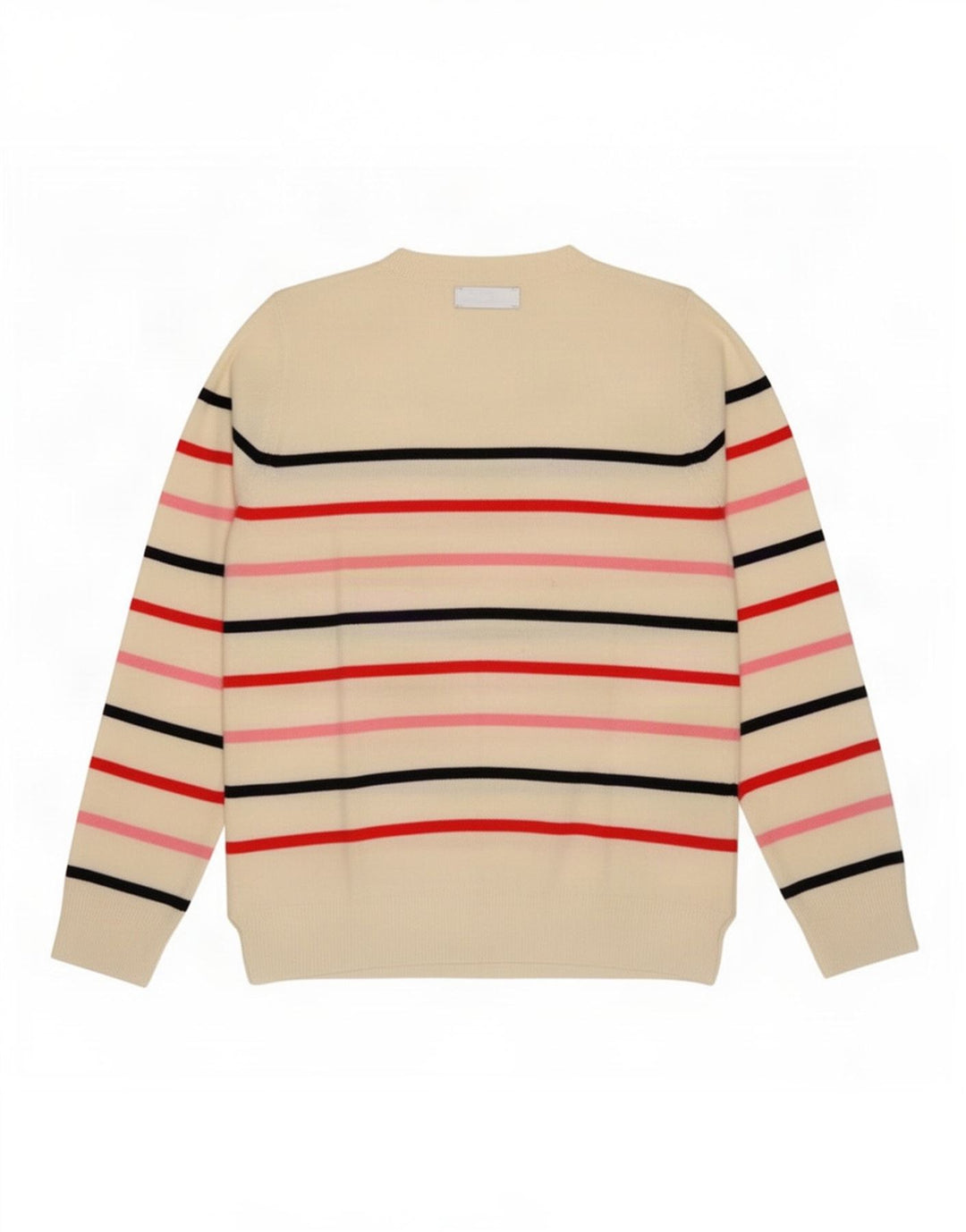 Marks & Spencer Womens Crew Neck Jumper Sweater UK 12 Medium White Striped
