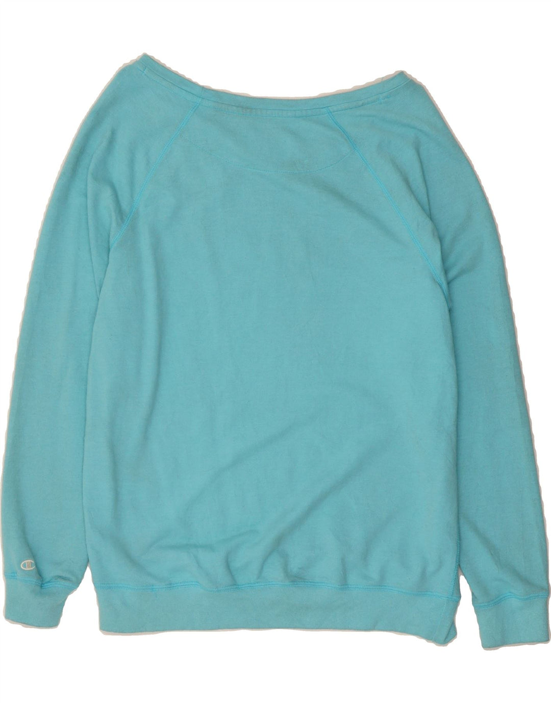 CHAMPION Womens Sweatshirt Jumper UK 18 XL Blue Viscose Vintage Champion and Second-Hand Champion from Messina Hembry 