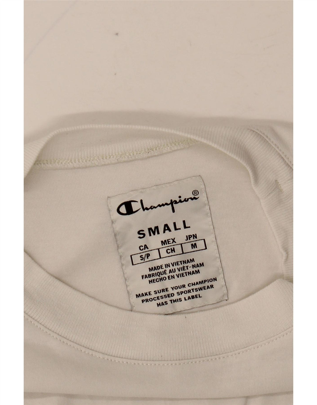 CHAMPION Mens T-Shirt Top Small White