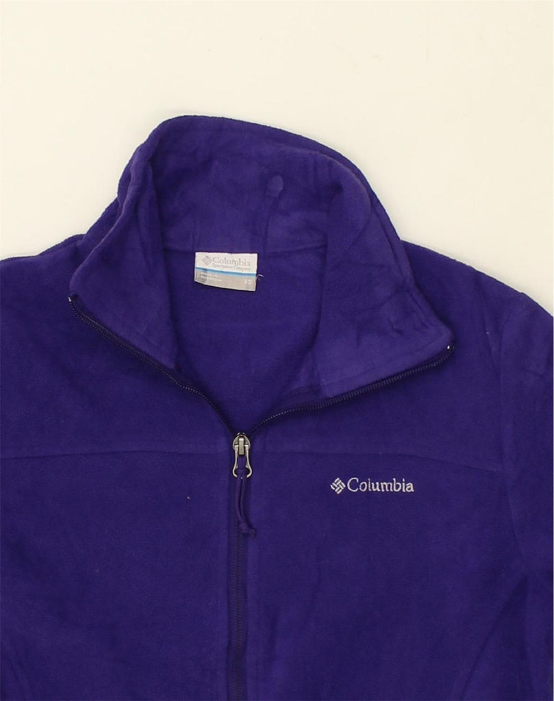 COLUMBIA Womens Fleece Jacket UK 6 XS Blue Polyester | Vintage Columbia | Thrift | Second-Hand Columbia | Used Clothing | Messina Hembry 