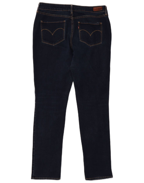 Levi's Womens Bold Curve Mid Rise Slim Jeans W32 L31 Navy Blue Cotton