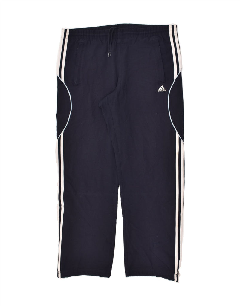 ADIDAS Mens Tracksuit Trousers Small Navy Blue Polyester | Vintage Adidas | Thrift | Second-Hand Adidas | Used Clothing | Messina Hembry 