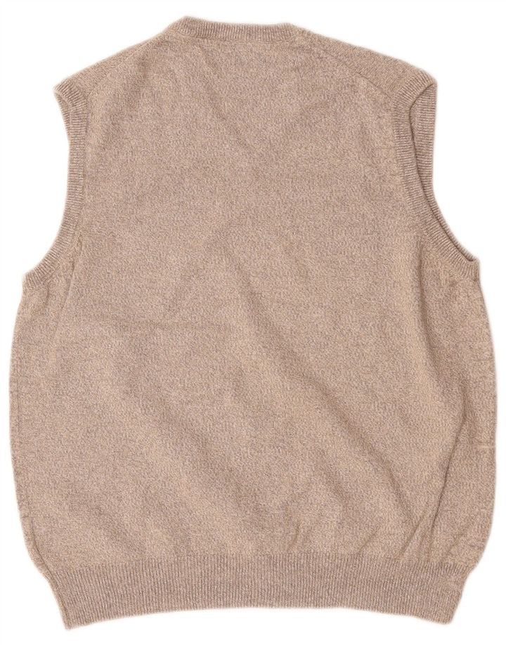 Marks & Spencer Mens Vest Tank Top Medium Beige Cotton