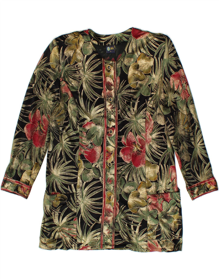 YOUR SIXTH SENSE Womens Blazer Jacket IT 42 Medium Multicoloured Floral Vintage Your Sixth Sense and Second-Hand Your Sixth Sense from Messina Hembry 