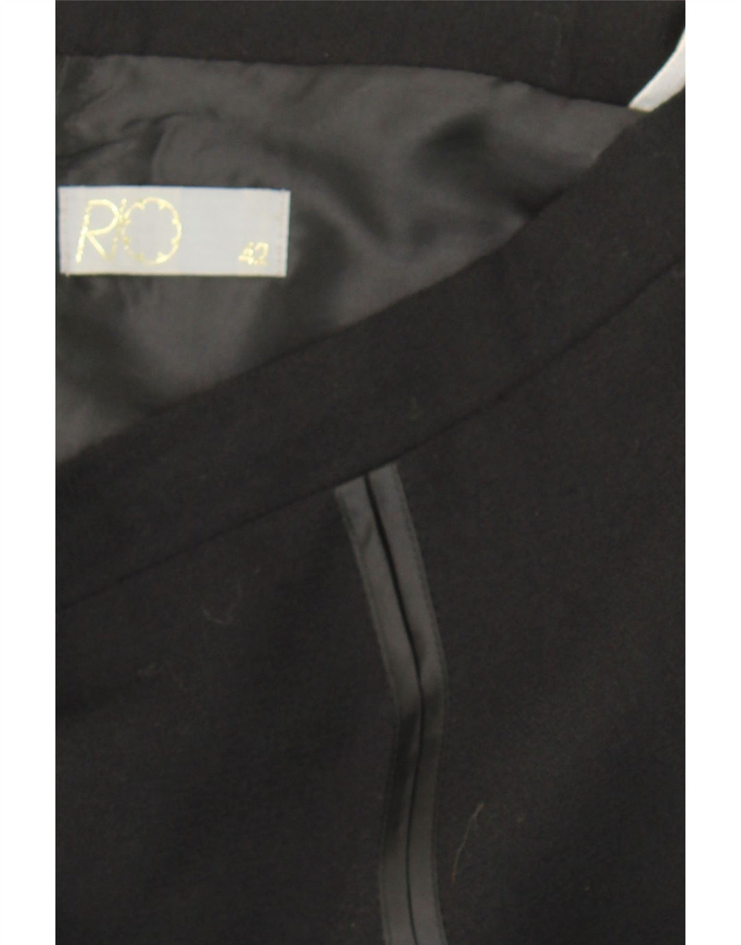 RIO Womens Straight Skirt EU 42 Large W32  Black Polyester Vintage Rio and Second-Hand Rio from Messina Hembry 