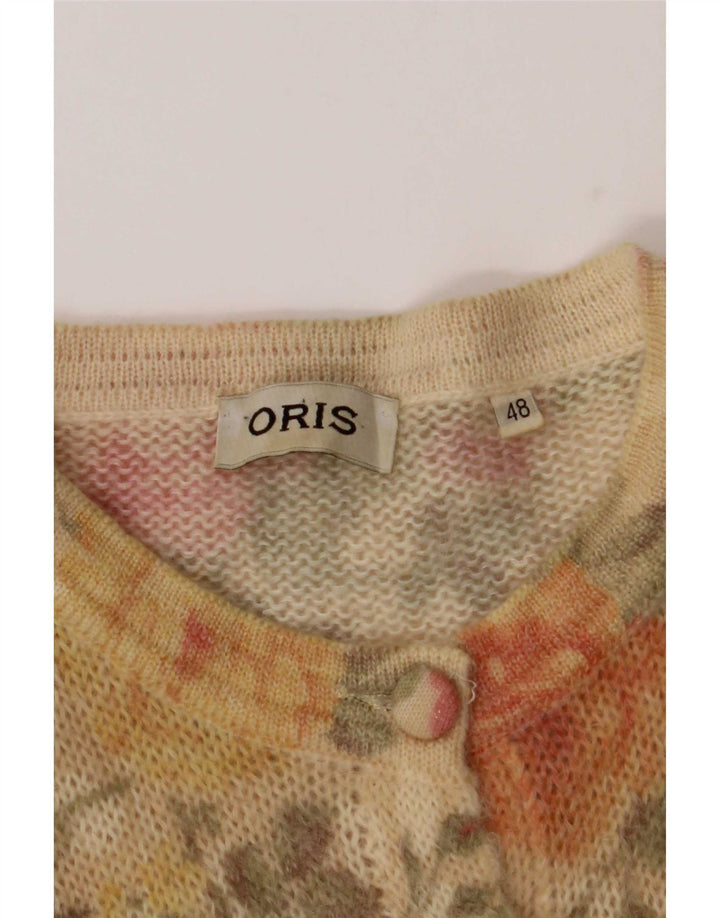 Oris Womens Cardigan Sweater IT 48 XL Multicoloured Floral