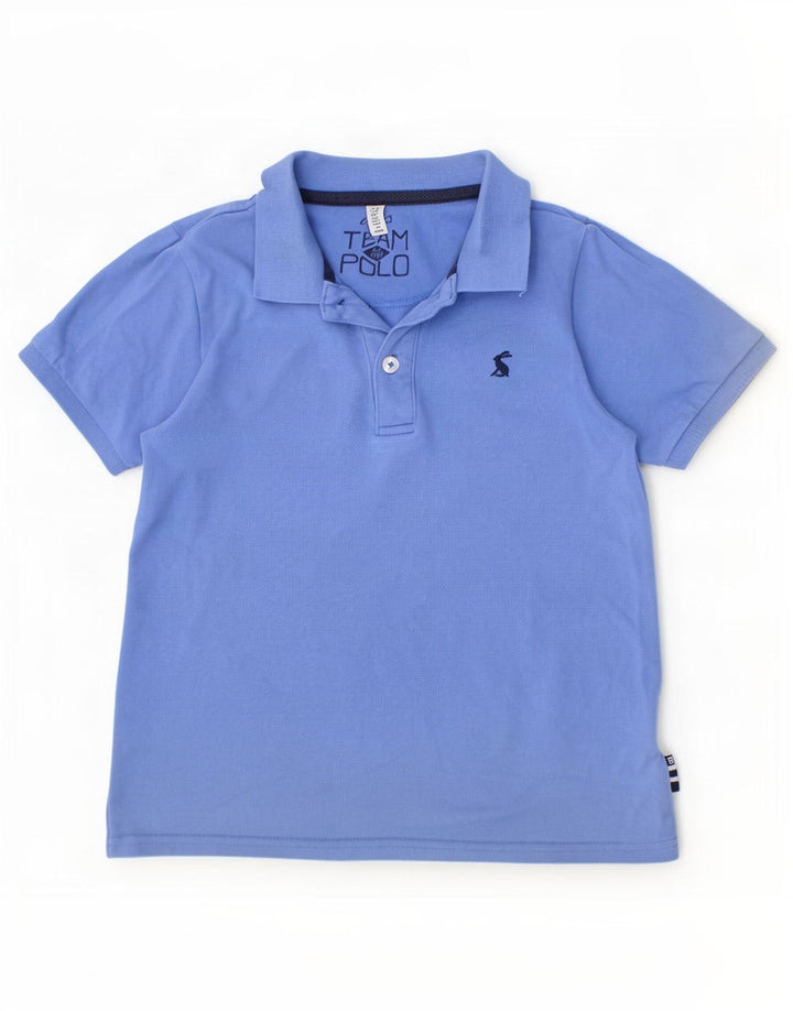 Joules Boys Polo Shirt 7-8 Years Blue Cotton