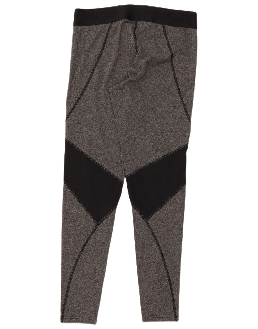 Adidas Womens Climacool Graphic Leggings UK 16/18 Large Grey Colourblock