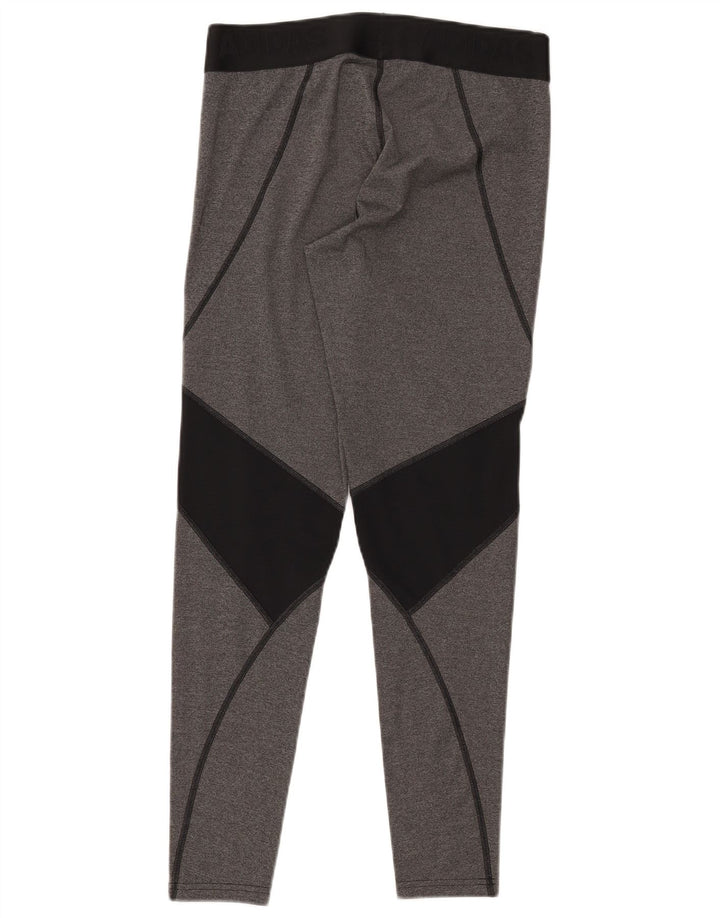 Adidas Womens Climacool Graphic Leggings UK 16/18 Large Grey Colourblock