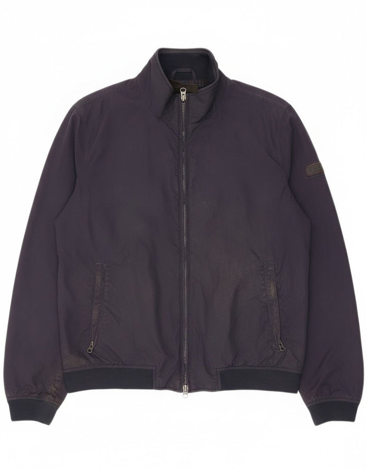 Woolrich Mens Bomber Jacket UK 40 Large Navy Blue Polyamide