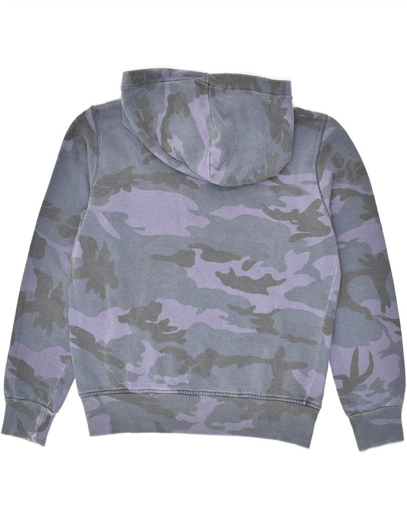 CONVERSE Girls Graphic Hoodie Jumper 13-14 Years Grey Camouflage Cotton | Vintage Converse | Thrift | Second-Hand Converse | Used Clothing | Messina Hembry 