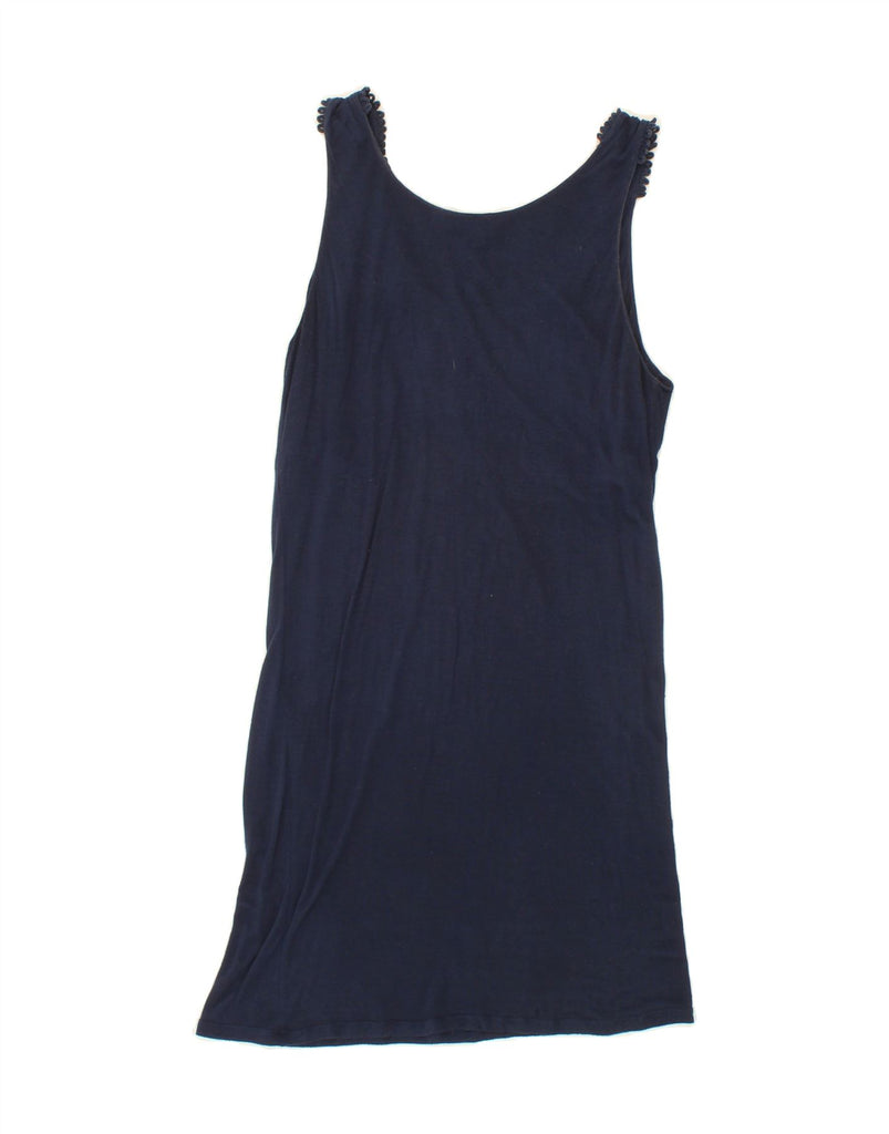 CUSTO BARCELONA Womens Graphic Vest Top UK 10 Small Navy Blue Vintage Custo Barcelona and Second-Hand Custo Barcelona from Messina Hembry 