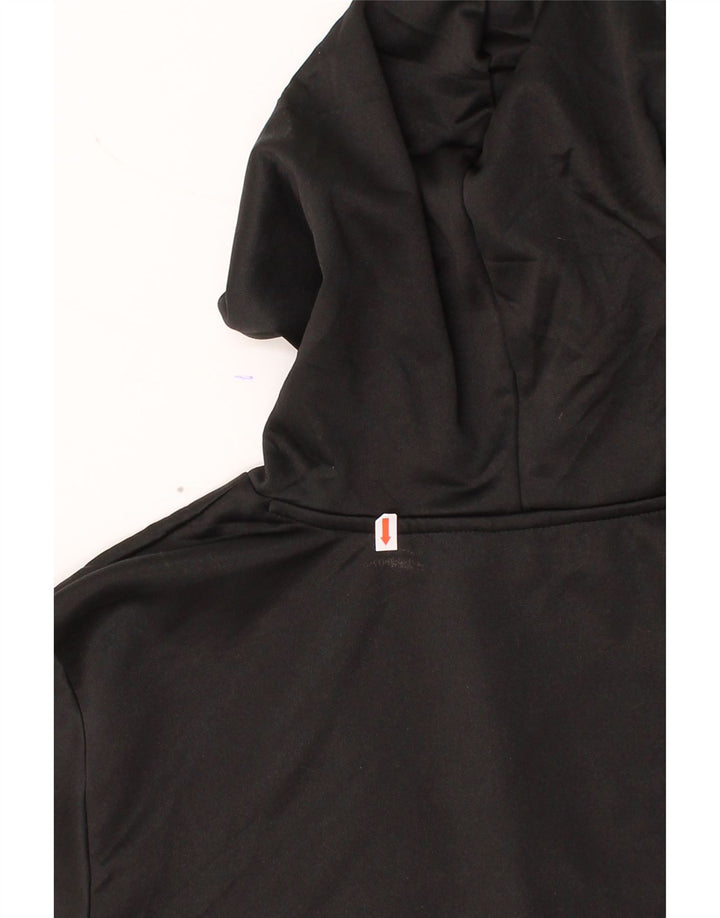PUMA Boys Graphic Hoodie Jumper 15-16 Years XL Black Polyester Vintage Puma and Second-Hand Puma from Messina Hembry 