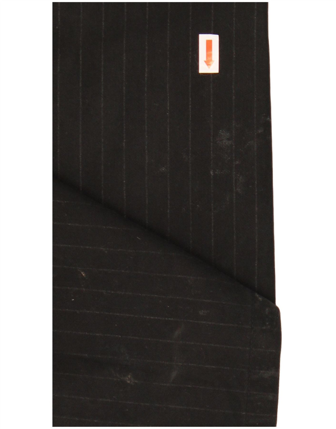 TOMMY HILFIGER Womens Straight Suit Trousers W32 L32 Black Striped Cotton