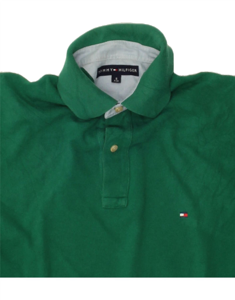 TOMMY HILFIGER Mens Polo Shirt Small Green Cotton | Vintage Tommy Hilfiger | Thrift | Second-Hand Tommy Hilfiger | Used Clothing | Messina Hembry 