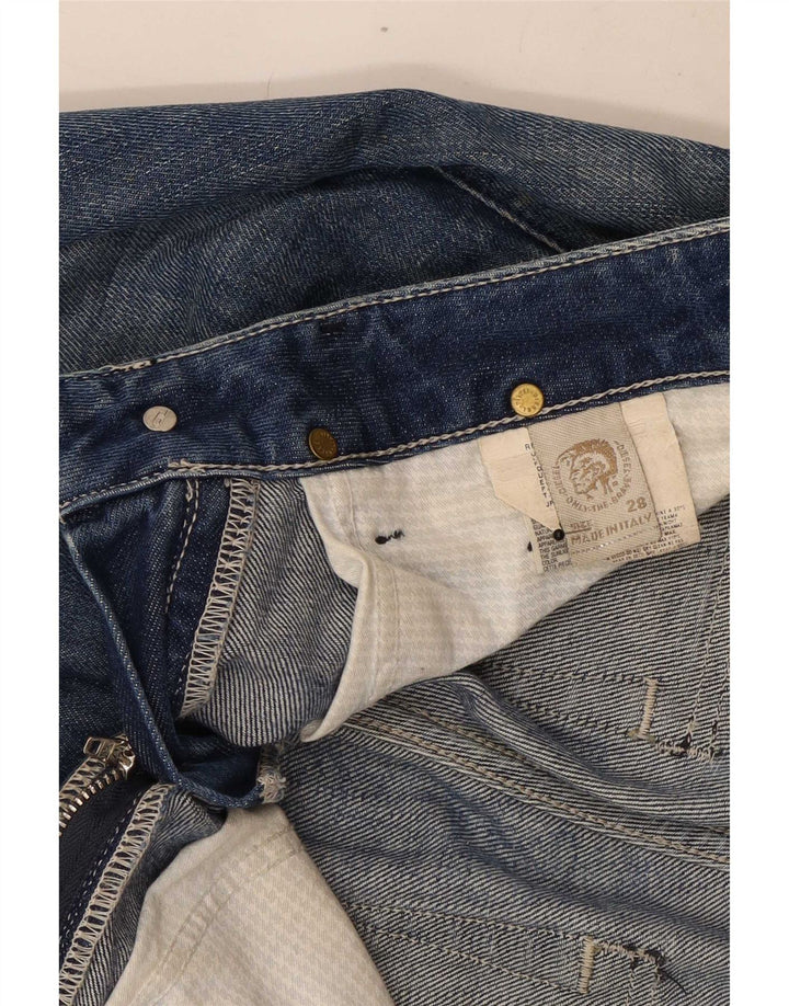 Diesel Womens Distressed Slim Jeans W28 L32 Blue Cotton