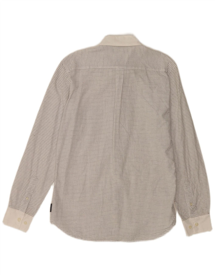 FRENCH CONNECTION Mens Shirt Small White Pinstripe Cotton