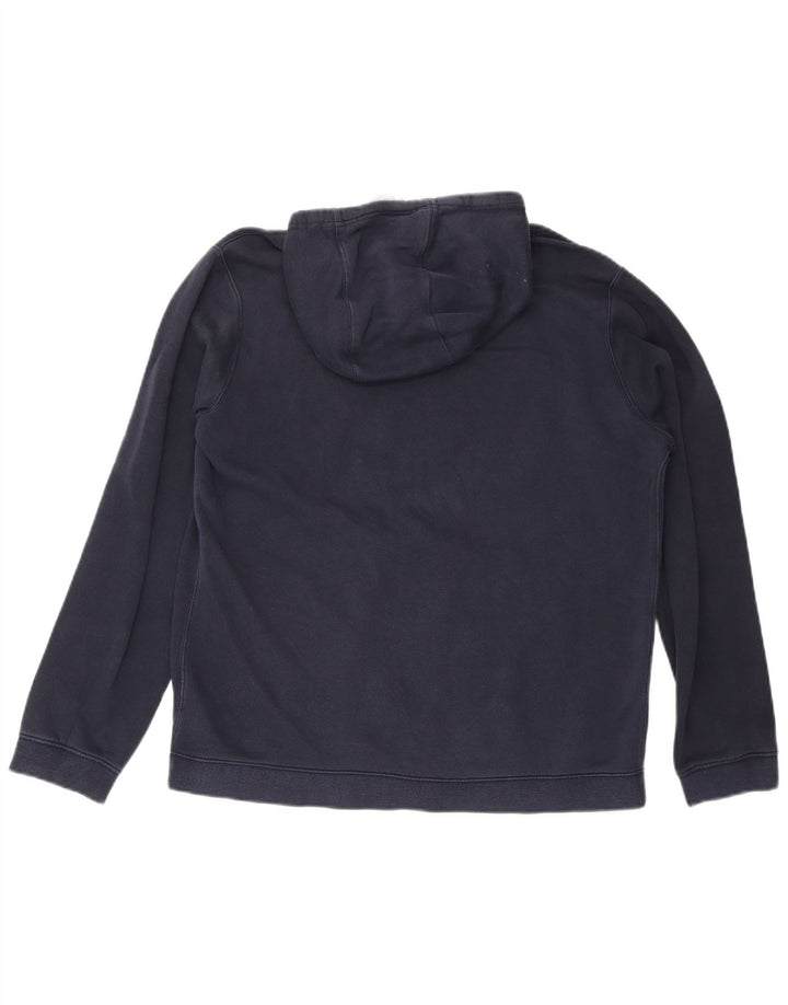 Nike Mens Hoodie Jumper Large Navy Blue Cotton