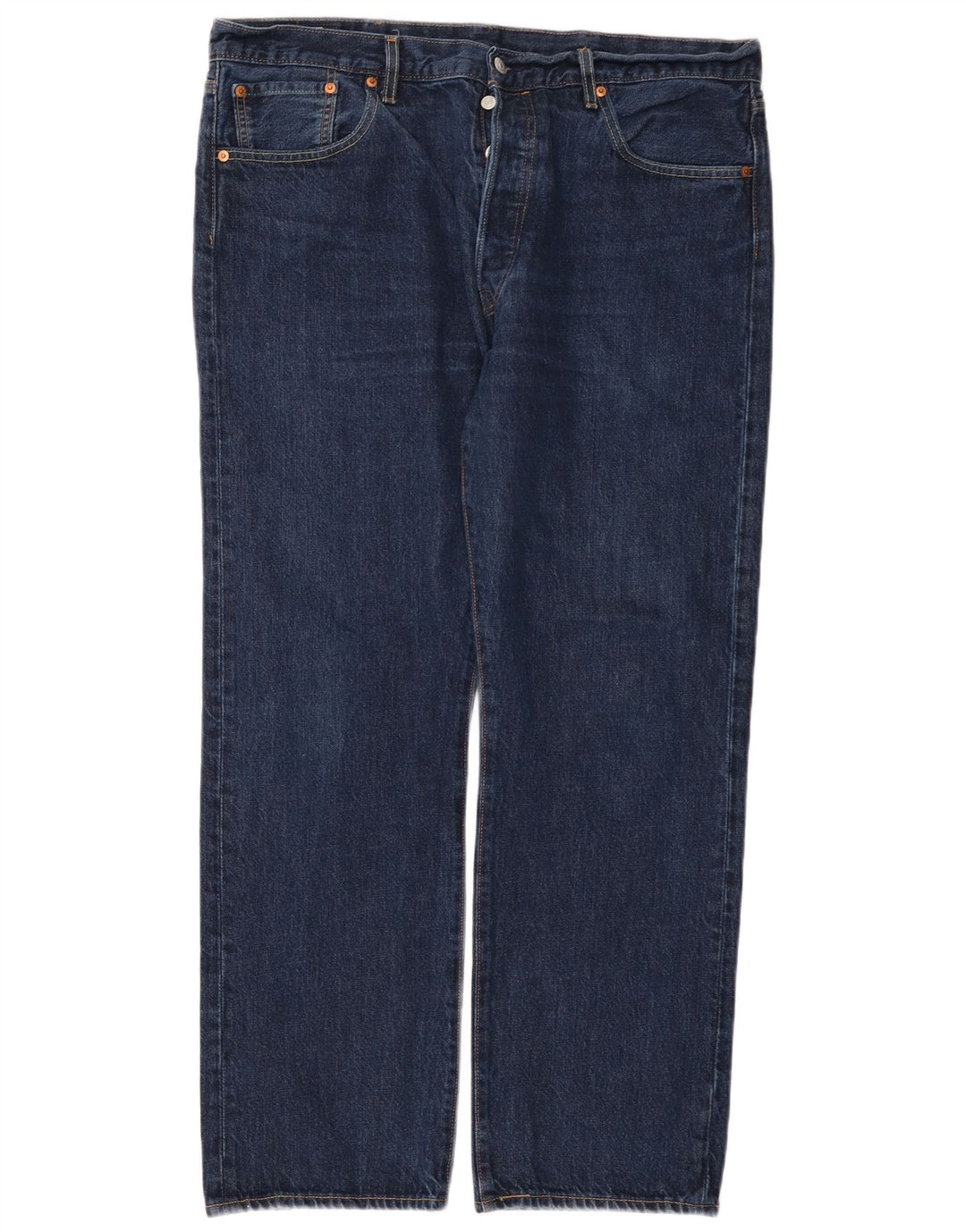 Levi's Mens 501 Straight Jeans W38 L30 Navy Blue Cotton
