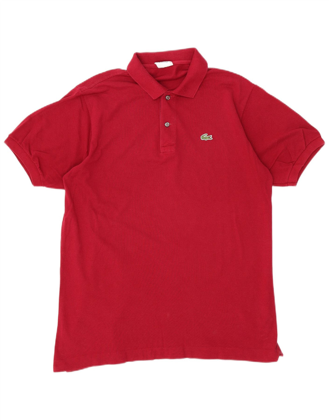 Lacoste Mens Polo Shirt Size 5 Large Burgundy Cotton