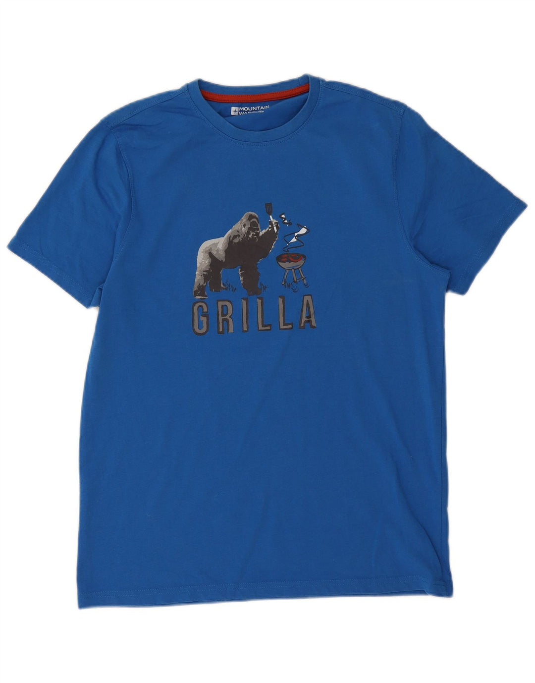 Mountain Warehouse Mens Graphic T-Shirt Top Medium Blue Cotton