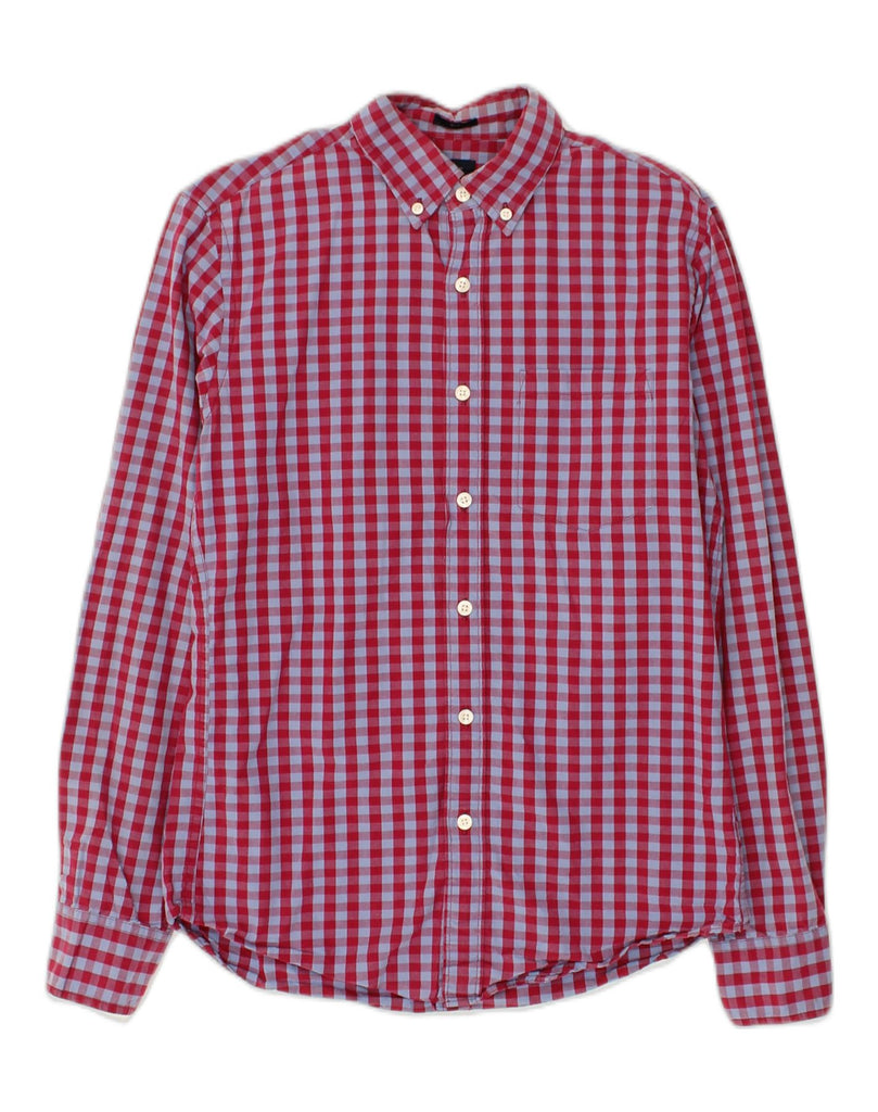 J. CREW Mens Shirt Small Red Gingham Cotton | Vintage J. Crew | Thrift | Second-Hand J. Crew | Used Clothing | Messina Hembry 