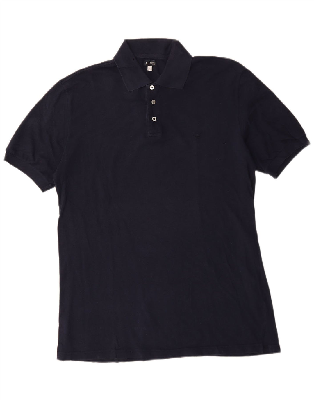 Armani Jeans Mens Polo Shirt Large Navy Blue Cotton
