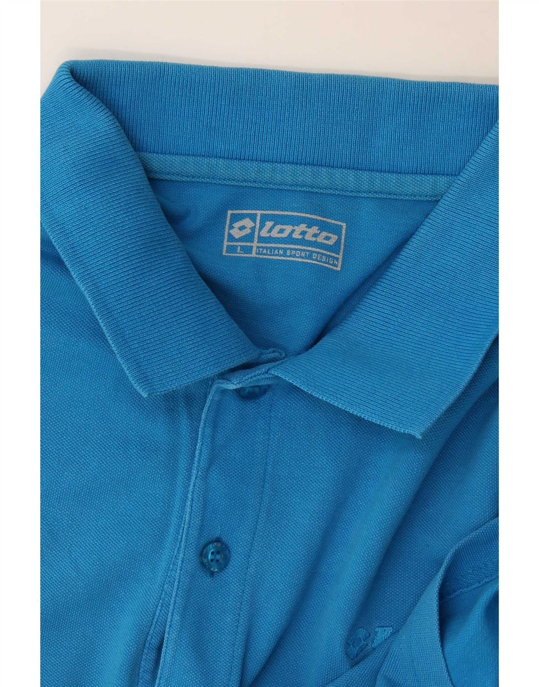 Lotto Mens Polo Shirt Large Blue Cotton