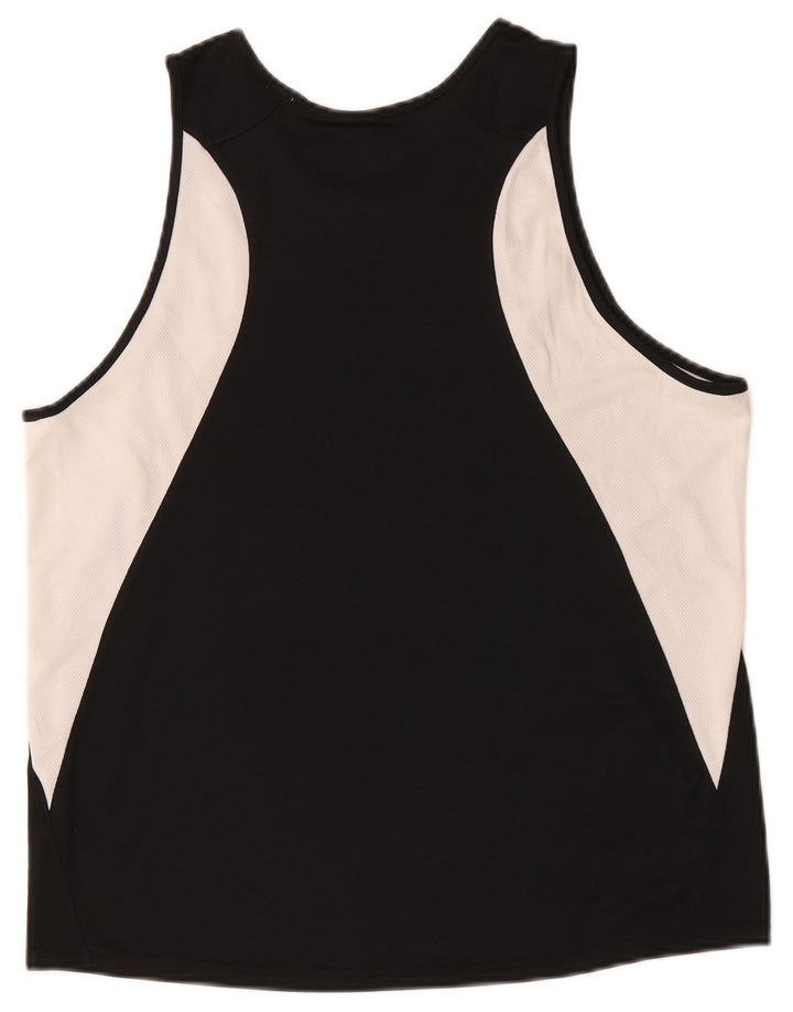 Nike Mens Vest Top UK 42/44 Large Black Colourblock Polyester