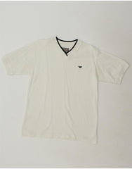 MUSTANG Mens T-Shirt Top Medium White Cotton