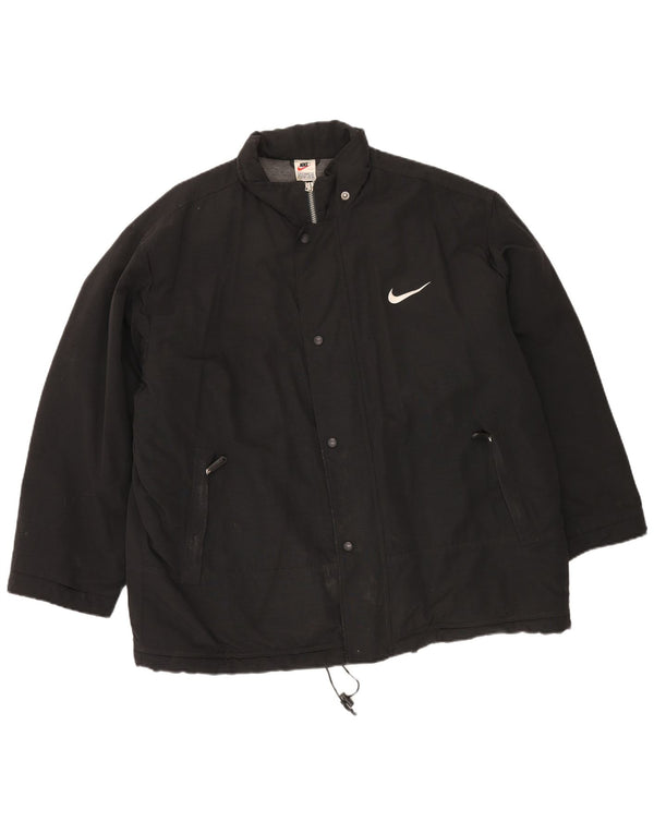 Nike Mens Windbreaker Jacket UK 42/44 Large Black Nylon