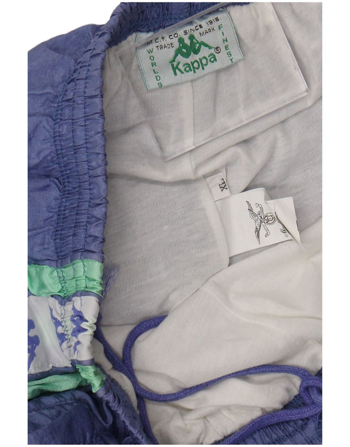 Kappa Mens Graphic Tracksuit Trousers XL  Purple Colourblock Polyamide