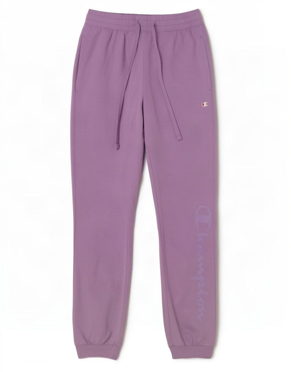 Champion Womens Graphic Tracksuit Trousers Joggers UK 6 XS Purple Cotton