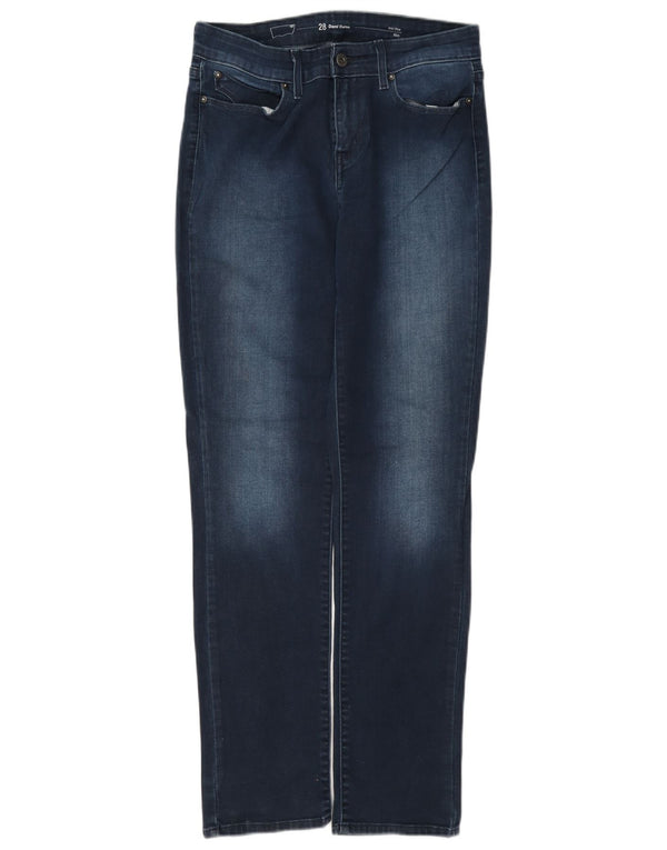 Levi's Womens Demi Curve Mid Rise Slim Jeans W28 L32 Navy Blue Cotton