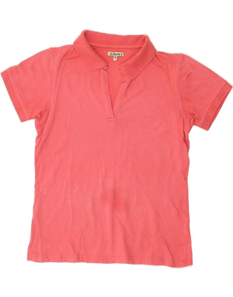 DACK'S Womens Polo Shirt UK 12 Medium Pink Cotton | Vintage Dack's | Thrift | Second-Hand Dack's | Used Clothing | Messina Hembry 