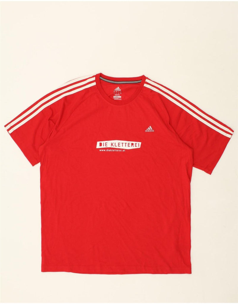 ADIDAS Mens Clima 365 Graphic T-Shirt Top XL Red Cotton | Vintage Adidas | Thrift | Second-Hand Adidas | Used Clothing | Messina Hembry 