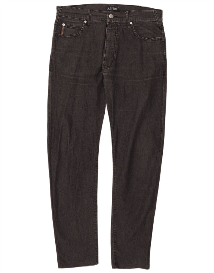 Armani Mens Slim Jeans W33 L29 Black Cotton