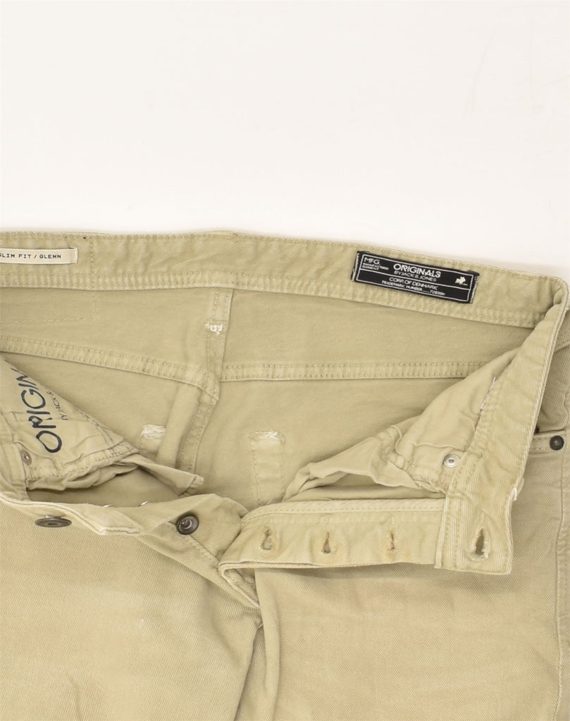 JACK & JONES Mens GLENN Slim Jeans W30 L28 Beige | Vintage Jack & Jones | Thrift | Second-Hand Jack & Jones | Used Clothing | Messina Hembry 