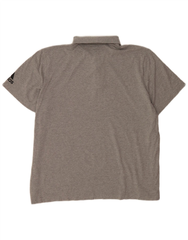 Adidas Mens Polo Shirt 2XL Grey Cotton