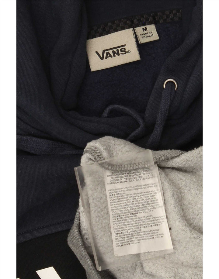 Vans Mens Graphic Hoodie Jumper Medium Multicoloured Colourblock Cotton