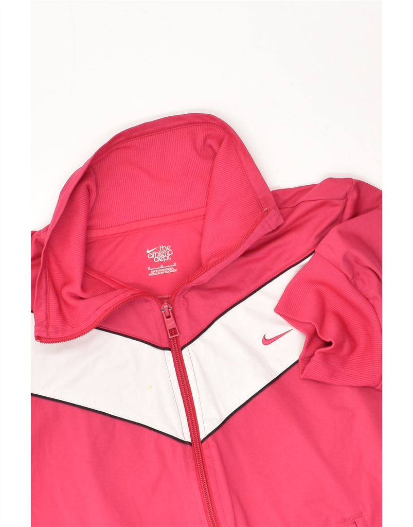 NIKE Womens Short Sleeve Tracksuit Top Jacket UK 14 Medium Pink | Vintage Nike | Thrift | Second-Hand Nike | Used Clothing | Messina Hembry 