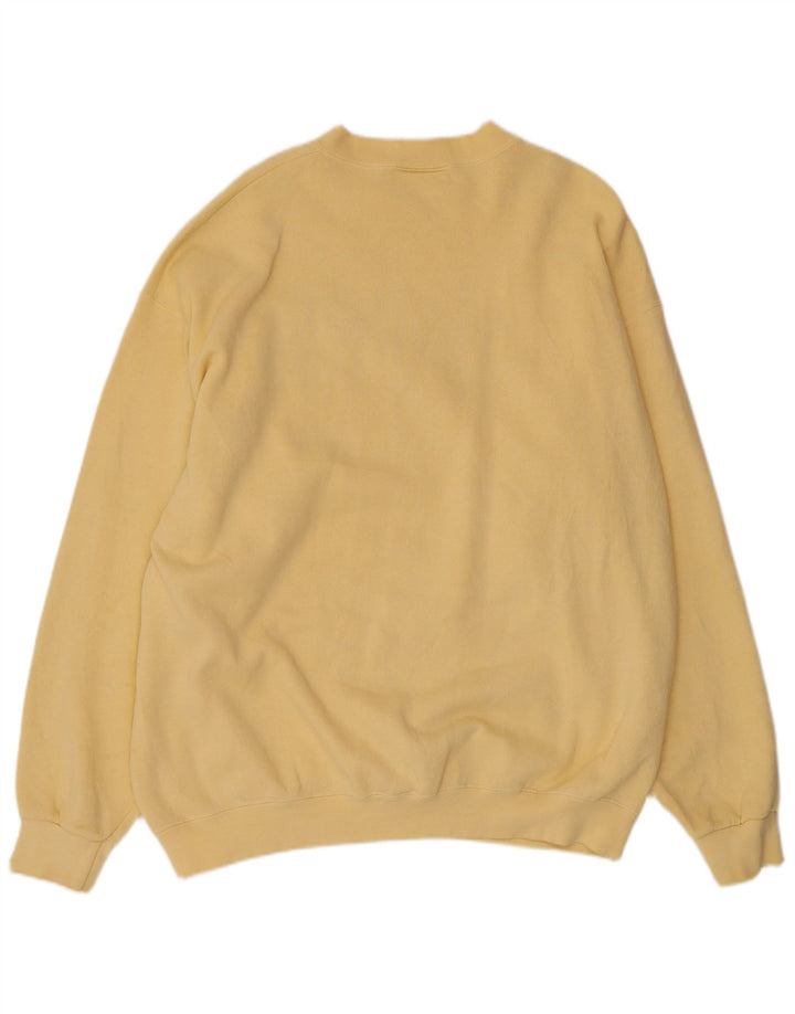 LEE Mens Graphic Sweatshirt Jumper XL Yellow Cotton