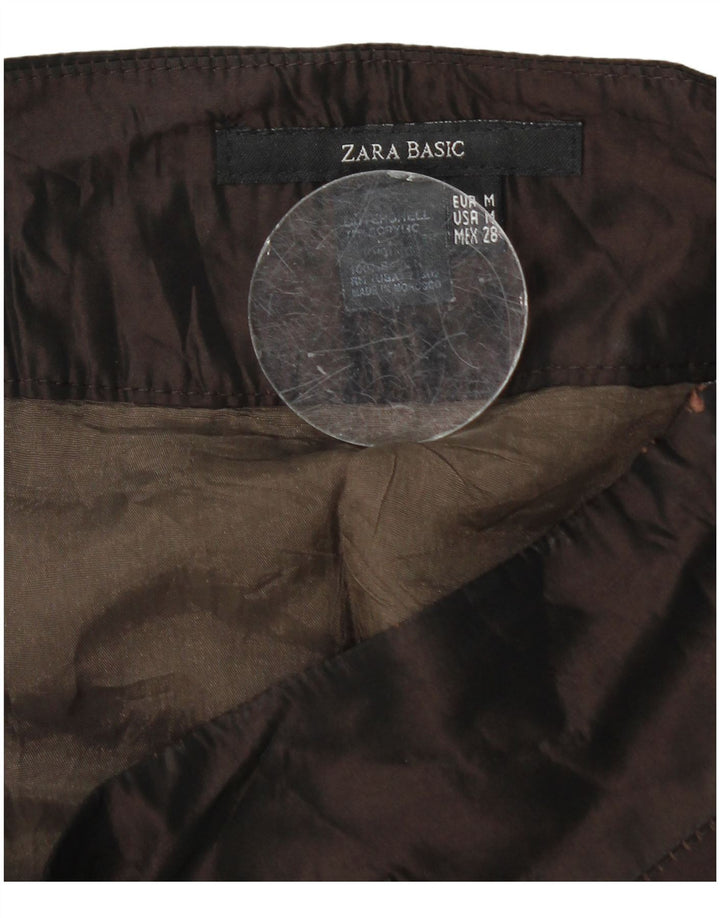 Zara Womens A-Line Skirt Medium W28  Brown Rayon